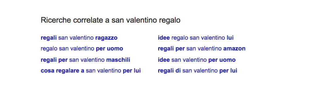 chiavi di ricerca correlate