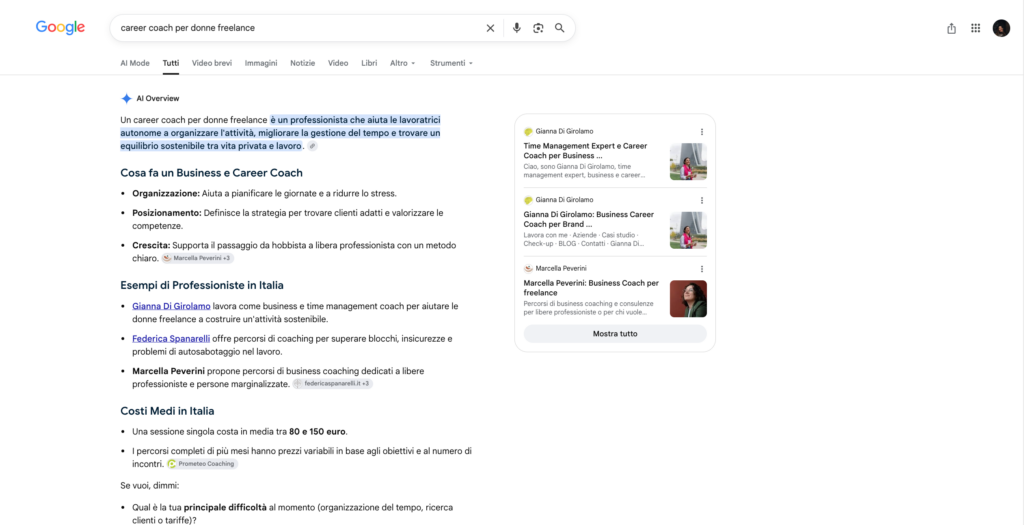 servizio consulenza GEO SEO